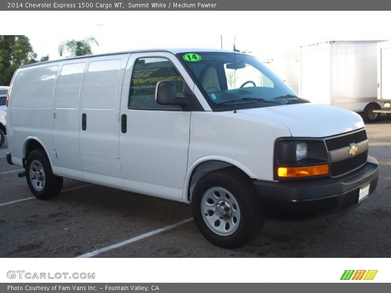 Summit White / Medium Pewter 2014 Chevrolet Express 1500 Cargo WT