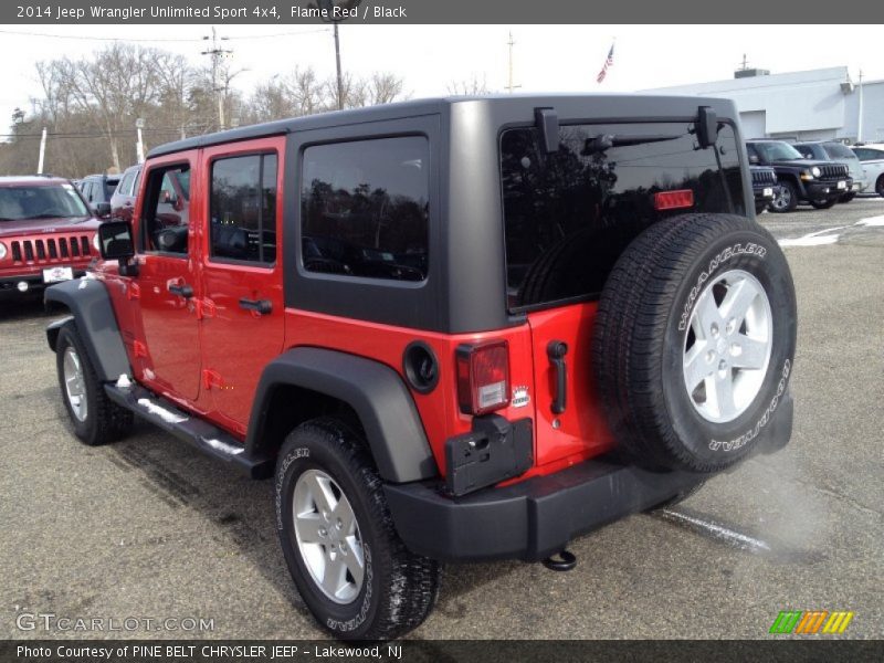 Flame Red / Black 2014 Jeep Wrangler Unlimited Sport 4x4
