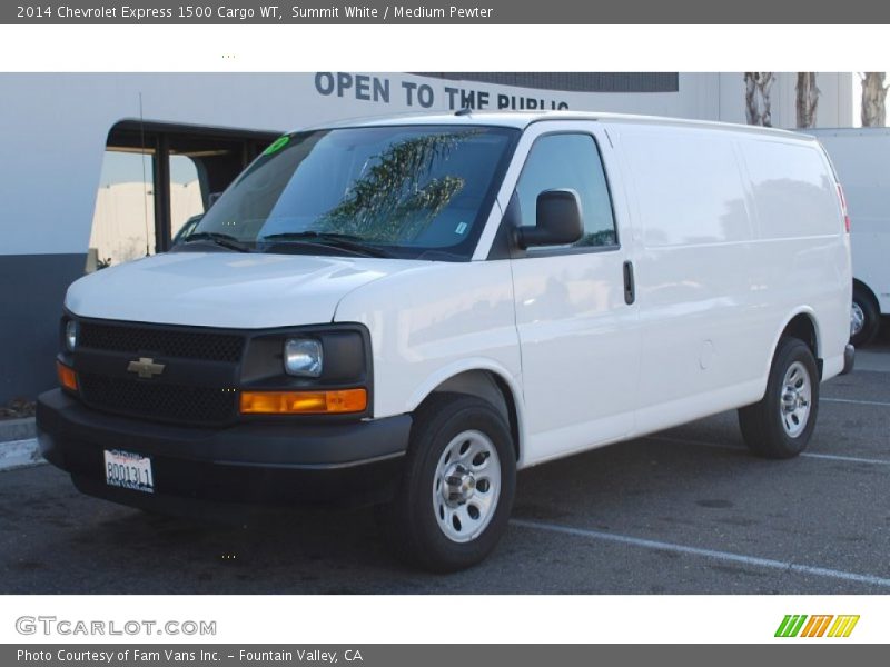 Summit White / Medium Pewter 2014 Chevrolet Express 1500 Cargo WT