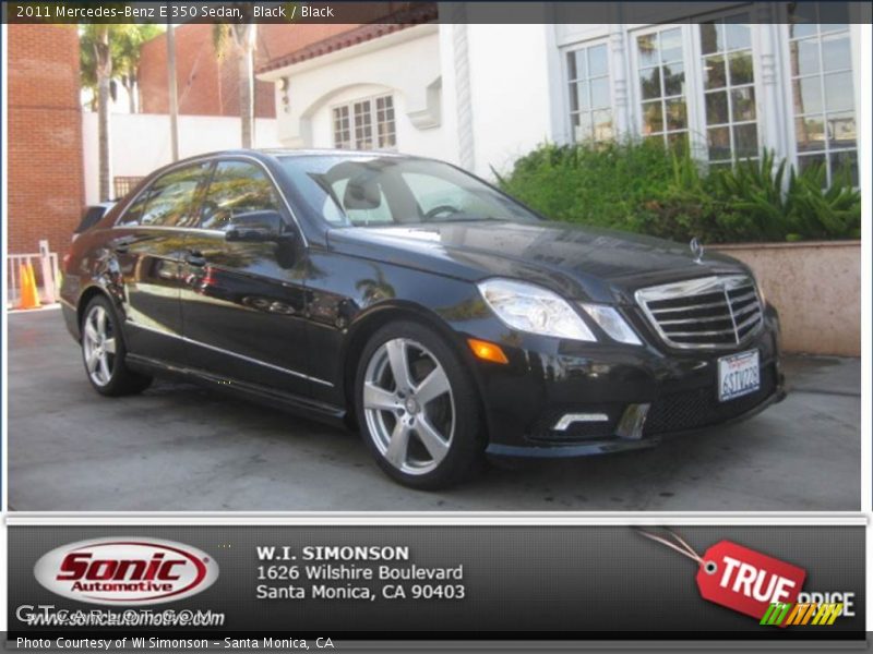 Black / Black 2011 Mercedes-Benz E 350 Sedan