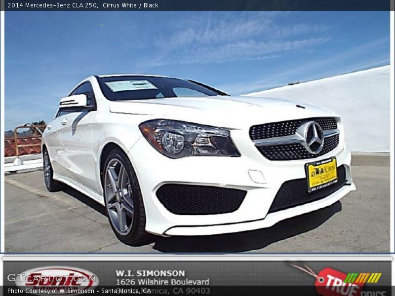 Cirrus White / Black 2014 Mercedes-Benz CLA 250