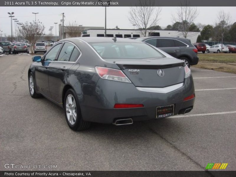 Grigio Gray Metallic / Ebony Black 2011 Acura TL 3.5 Technology