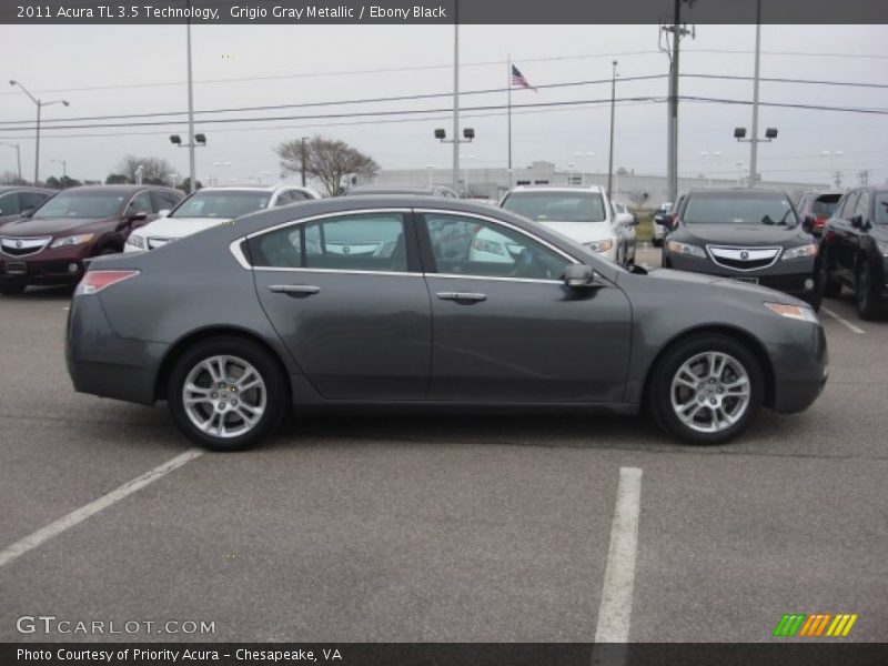 Grigio Gray Metallic / Ebony Black 2011 Acura TL 3.5 Technology