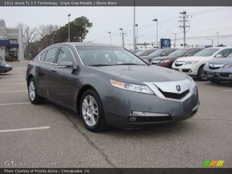 Grigio Gray Metallic / Ebony Black 2011 Acura TL 3.5 Technology
