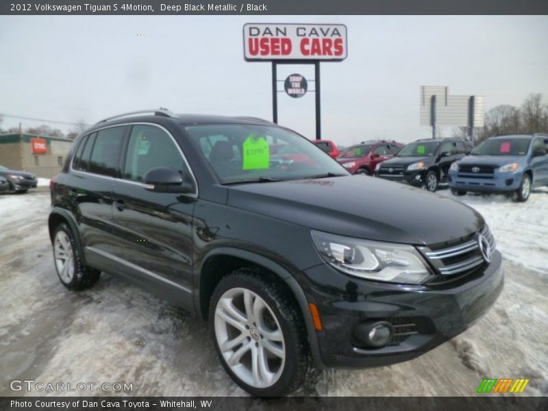 Deep Black Metallic / Black 2012 Volkswagen Tiguan S 4Motion