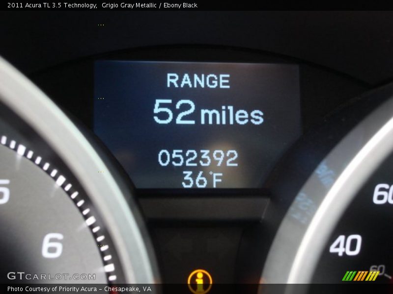 Grigio Gray Metallic / Ebony Black 2011 Acura TL 3.5 Technology