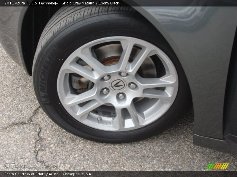 Grigio Gray Metallic / Ebony Black 2011 Acura TL 3.5 Technology