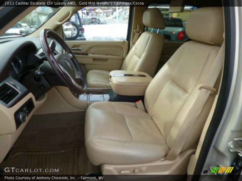 Gold Mist Metallic / Cashmere/Cocoa 2011 Cadillac Escalade ESV Luxury AWD