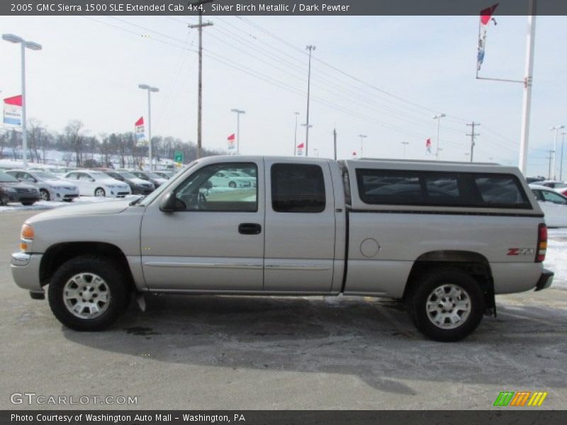 Silver Birch Metallic / Dark Pewter 2005 GMC Sierra 1500 SLE Extended Cab 4x4