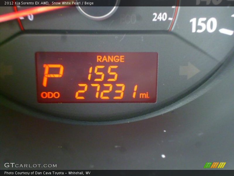 Snow White Pearl / Beige 2012 Kia Sorento EX AWD