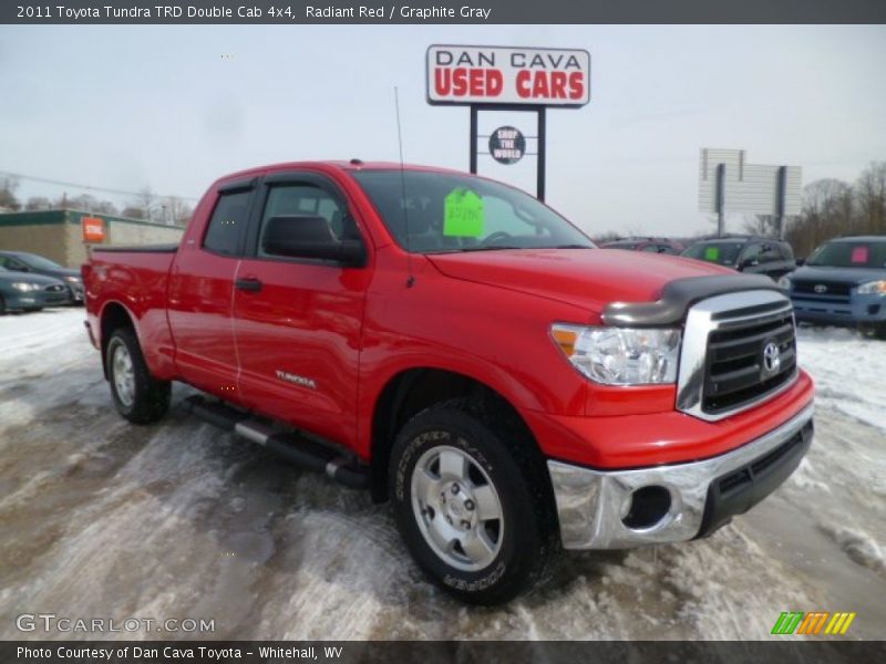 Radiant Red / Graphite Gray 2011 Toyota Tundra TRD Double Cab 4x4