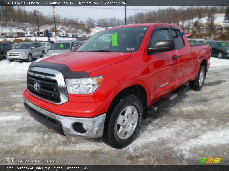 Radiant Red / Graphite Gray 2011 Toyota Tundra TRD Double Cab 4x4