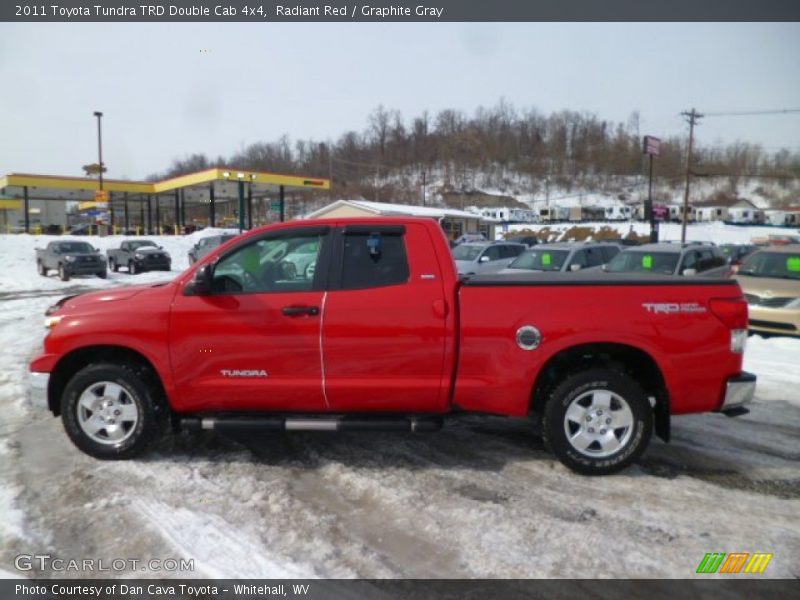 Radiant Red / Graphite Gray 2011 Toyota Tundra TRD Double Cab 4x4