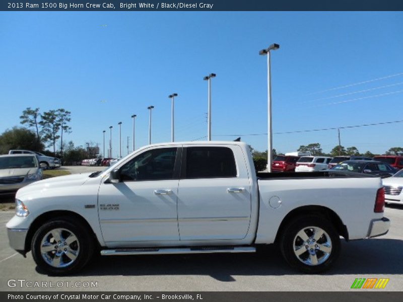 Bright White / Black/Diesel Gray 2013 Ram 1500 Big Horn Crew Cab