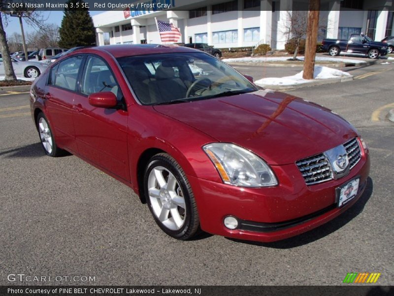 Red Opulence / Frost Gray 2004 Nissan Maxima 3.5 SE
