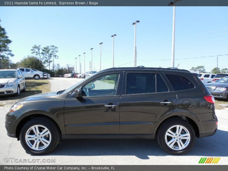 Espresso Brown / Beige 2011 Hyundai Santa Fe Limited