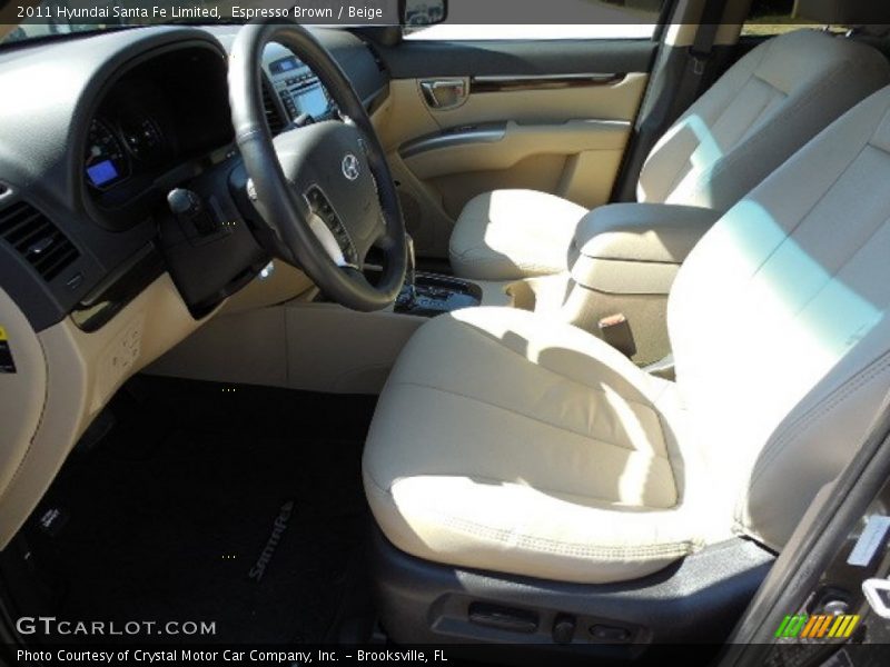Espresso Brown / Beige 2011 Hyundai Santa Fe Limited