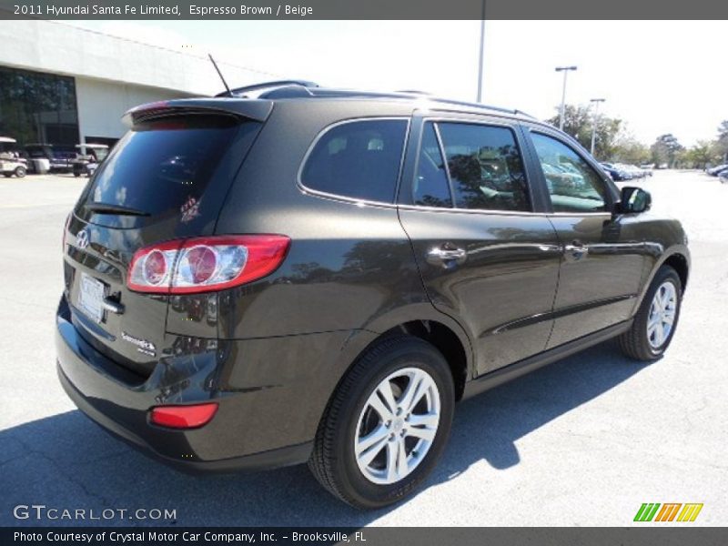 Espresso Brown / Beige 2011 Hyundai Santa Fe Limited