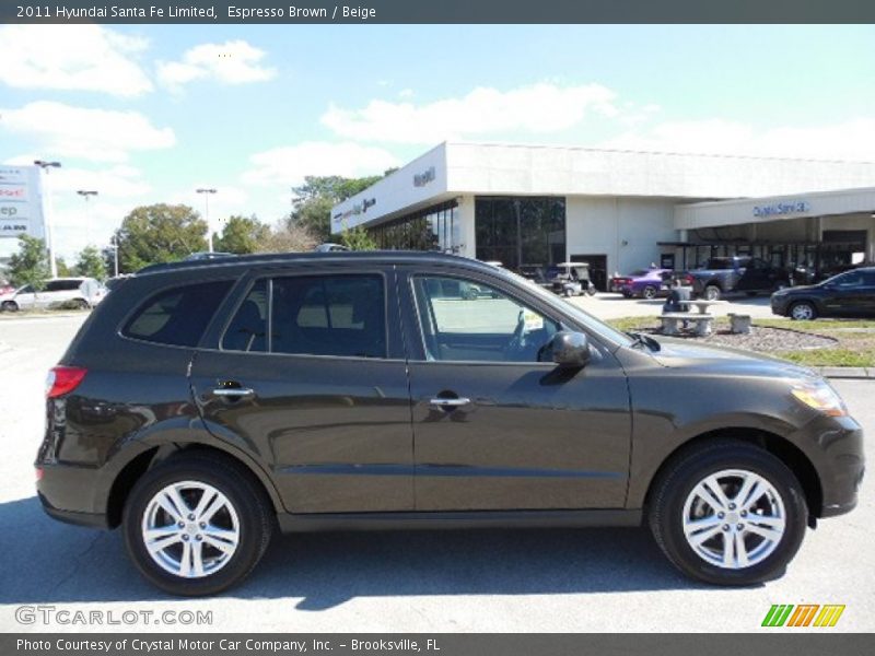 Espresso Brown / Beige 2011 Hyundai Santa Fe Limited