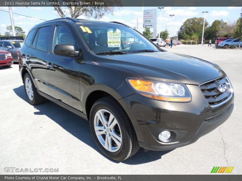 Espresso Brown / Beige 2011 Hyundai Santa Fe Limited