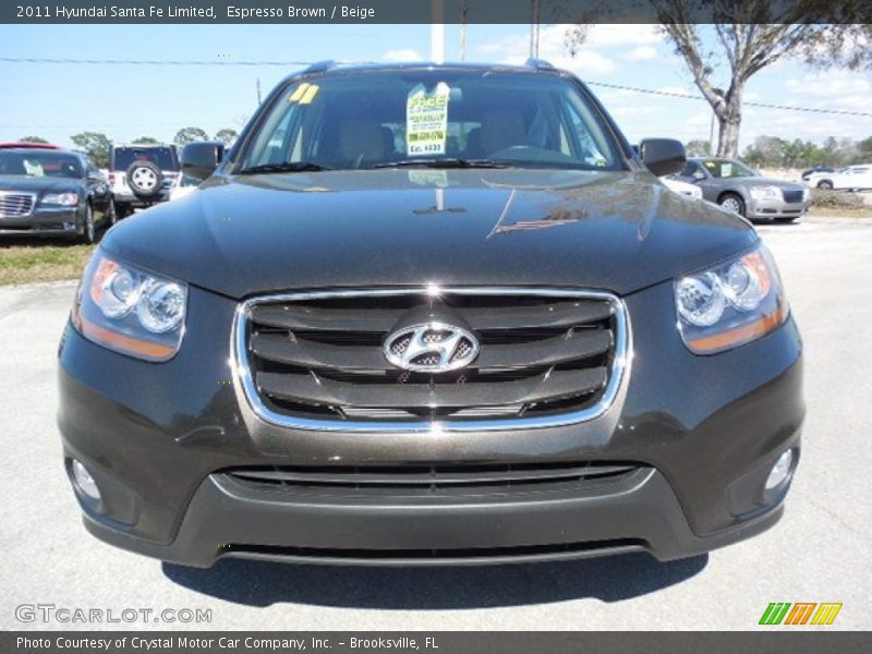 Espresso Brown / Beige 2011 Hyundai Santa Fe Limited