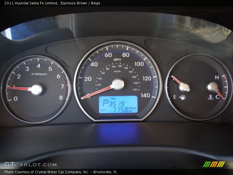 Espresso Brown / Beige 2011 Hyundai Santa Fe Limited