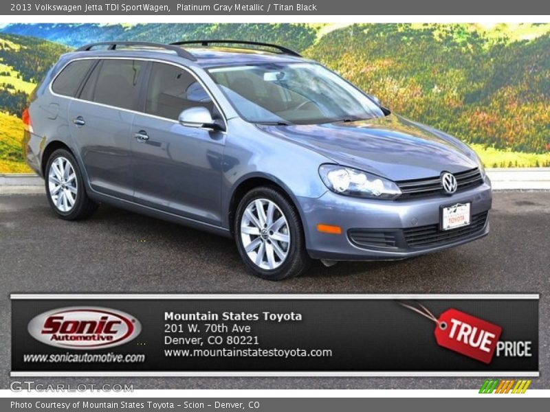 Platinum Gray Metallic / Titan Black 2013 Volkswagen Jetta TDI SportWagen