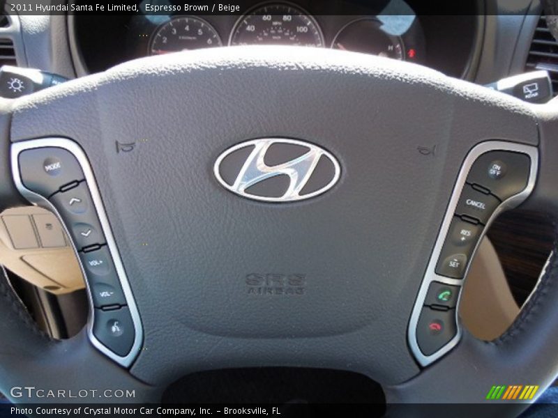 Espresso Brown / Beige 2011 Hyundai Santa Fe Limited