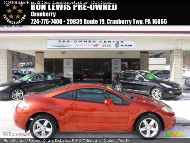 Sunset Orange Pearlescent / Dark Charcoal 2006 Mitsubishi Eclipse GS Coupe