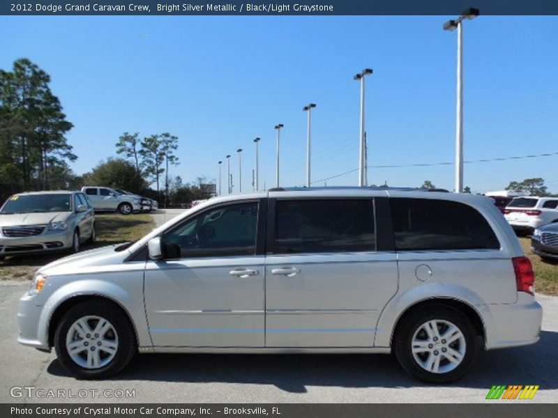Bright Silver Metallic / Black/Light Graystone 2012 Dodge Grand Caravan Crew