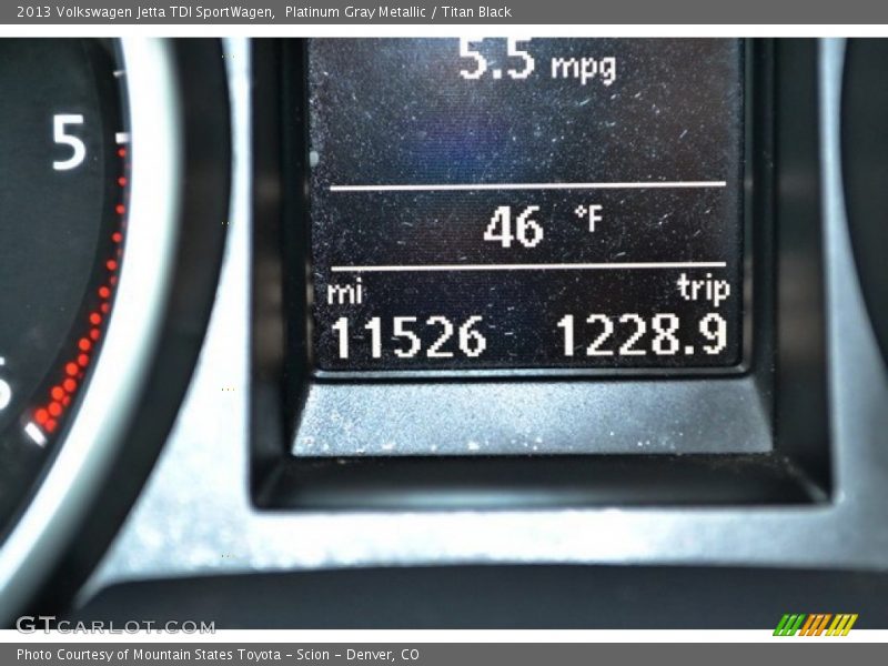 Platinum Gray Metallic / Titan Black 2013 Volkswagen Jetta TDI SportWagen