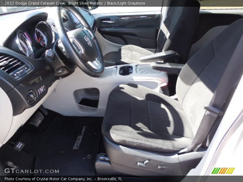 Bright Silver Metallic / Black/Light Graystone 2012 Dodge Grand Caravan Crew