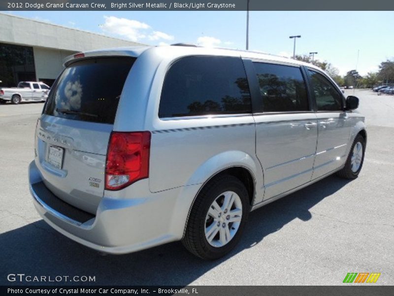 Bright Silver Metallic / Black/Light Graystone 2012 Dodge Grand Caravan Crew