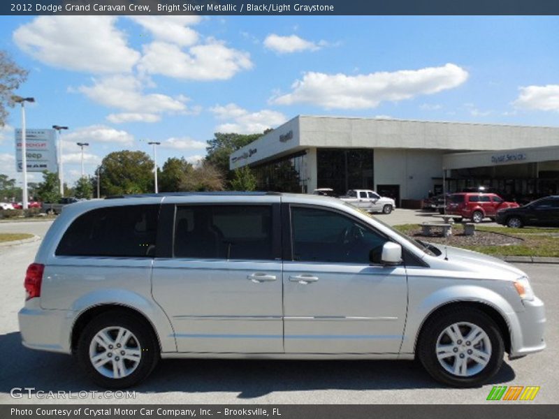 Bright Silver Metallic / Black/Light Graystone 2012 Dodge Grand Caravan Crew