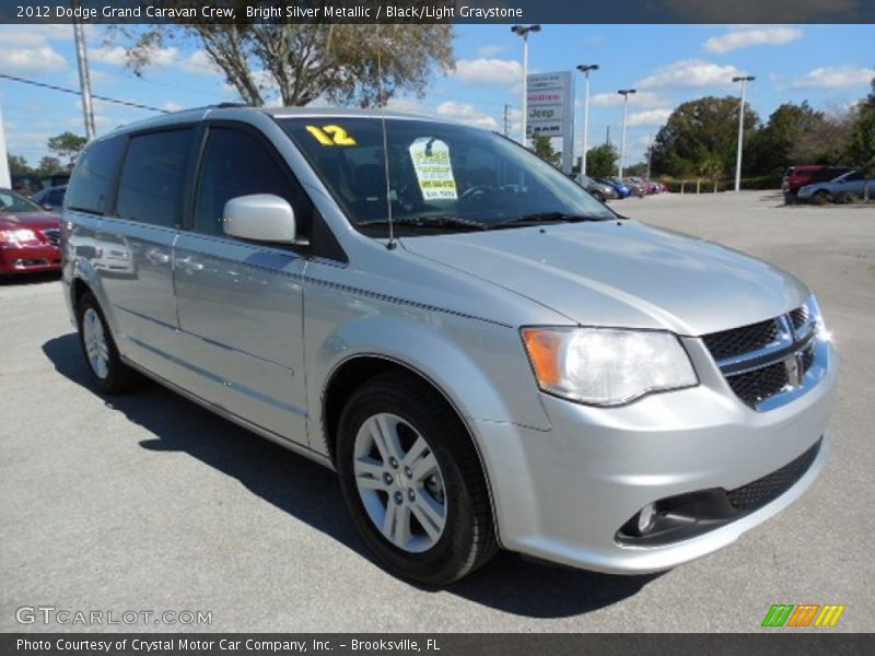 Bright Silver Metallic / Black/Light Graystone 2012 Dodge Grand Caravan Crew