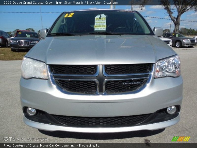 Bright Silver Metallic / Black/Light Graystone 2012 Dodge Grand Caravan Crew