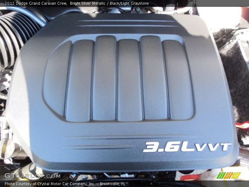 Bright Silver Metallic / Black/Light Graystone 2012 Dodge Grand Caravan Crew