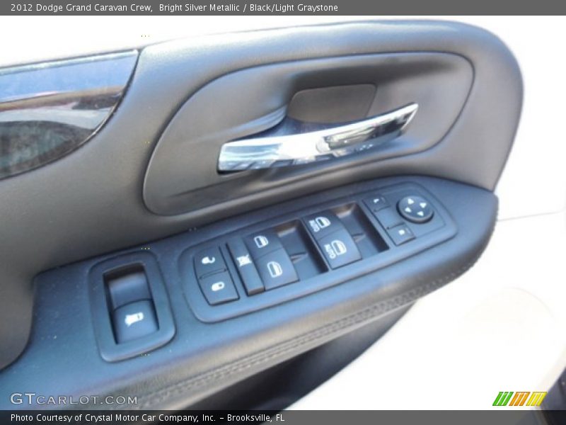 Bright Silver Metallic / Black/Light Graystone 2012 Dodge Grand Caravan Crew