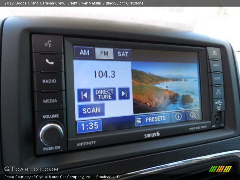 Bright Silver Metallic / Black/Light Graystone 2012 Dodge Grand Caravan Crew