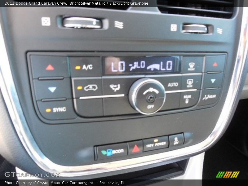 Bright Silver Metallic / Black/Light Graystone 2012 Dodge Grand Caravan Crew