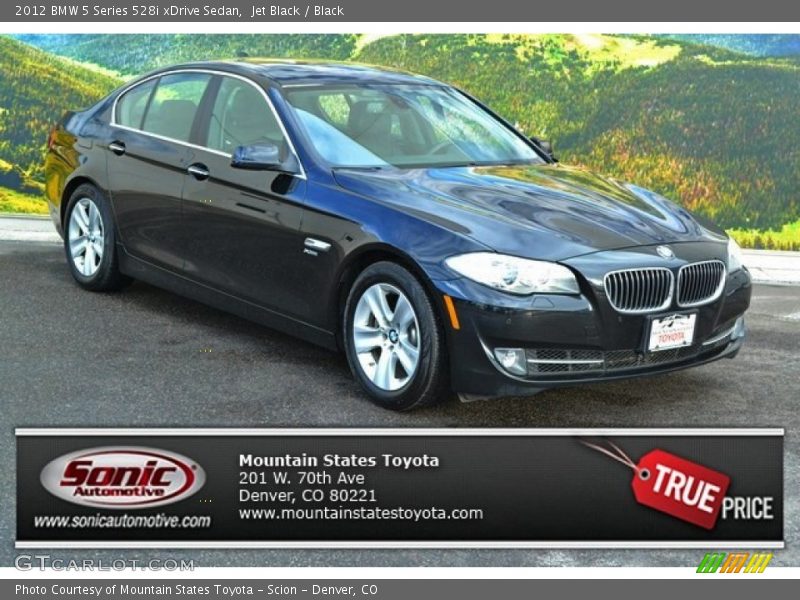 Jet Black / Black 2012 BMW 5 Series 528i xDrive Sedan