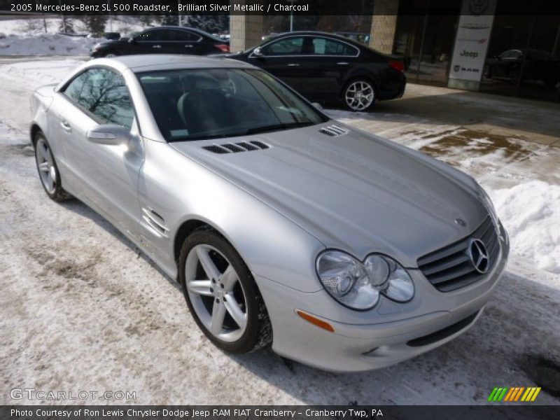 Brilliant Silver Metallic / Charcoal 2005 Mercedes-Benz SL 500 Roadster