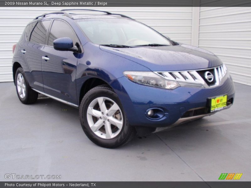 Deep Sapphire Metallic / Beige 2009 Nissan Murano SL