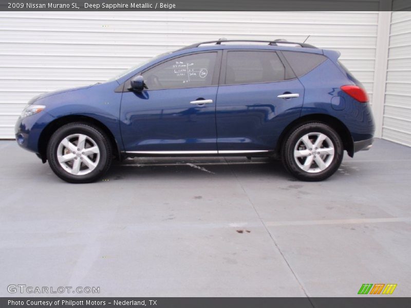Deep Sapphire Metallic / Beige 2009 Nissan Murano SL