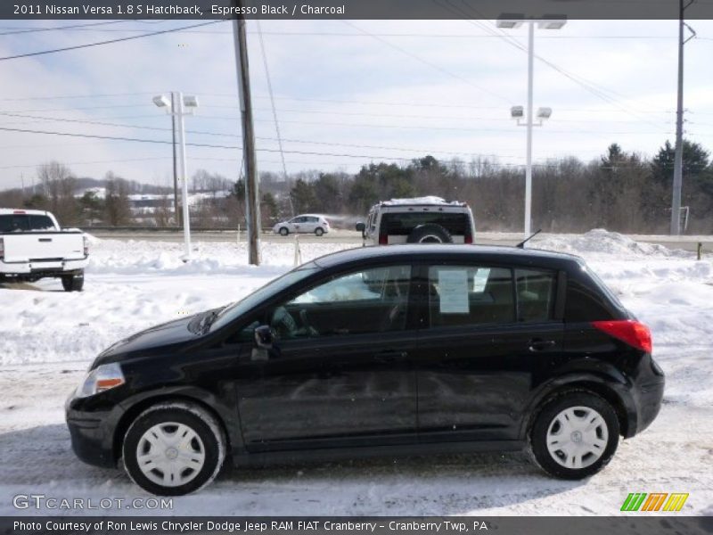 Espresso Black / Charcoal 2011 Nissan Versa 1.8 S Hatchback