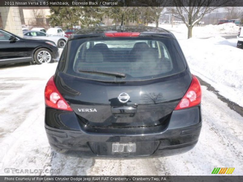 Espresso Black / Charcoal 2011 Nissan Versa 1.8 S Hatchback