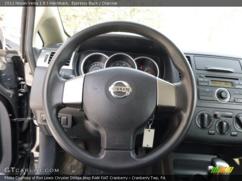 Espresso Black / Charcoal 2011 Nissan Versa 1.8 S Hatchback