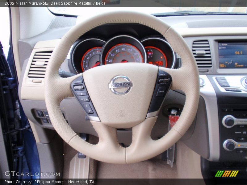 Deep Sapphire Metallic / Beige 2009 Nissan Murano SL