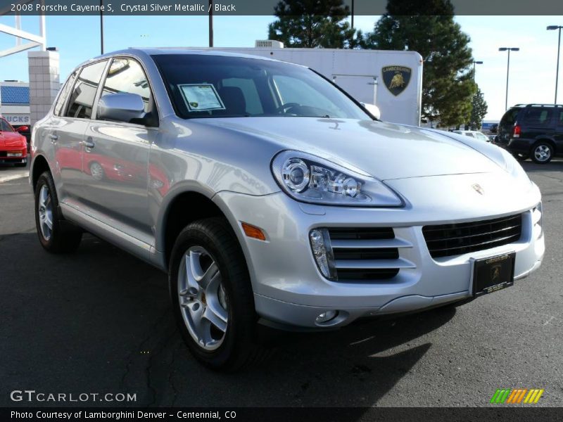 Crystal Silver Metallic / Black 2008 Porsche Cayenne S