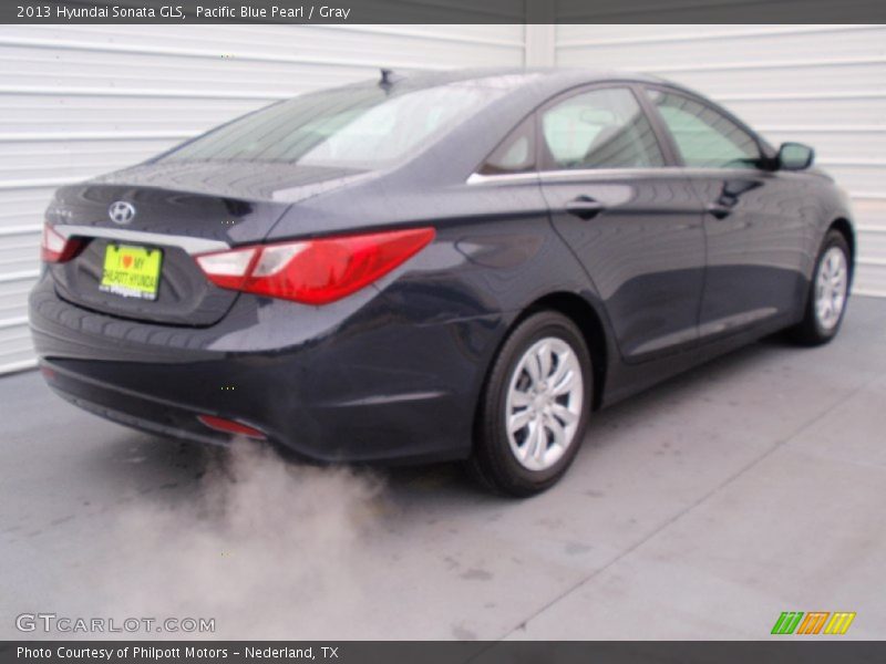 Pacific Blue Pearl / Gray 2013 Hyundai Sonata GLS